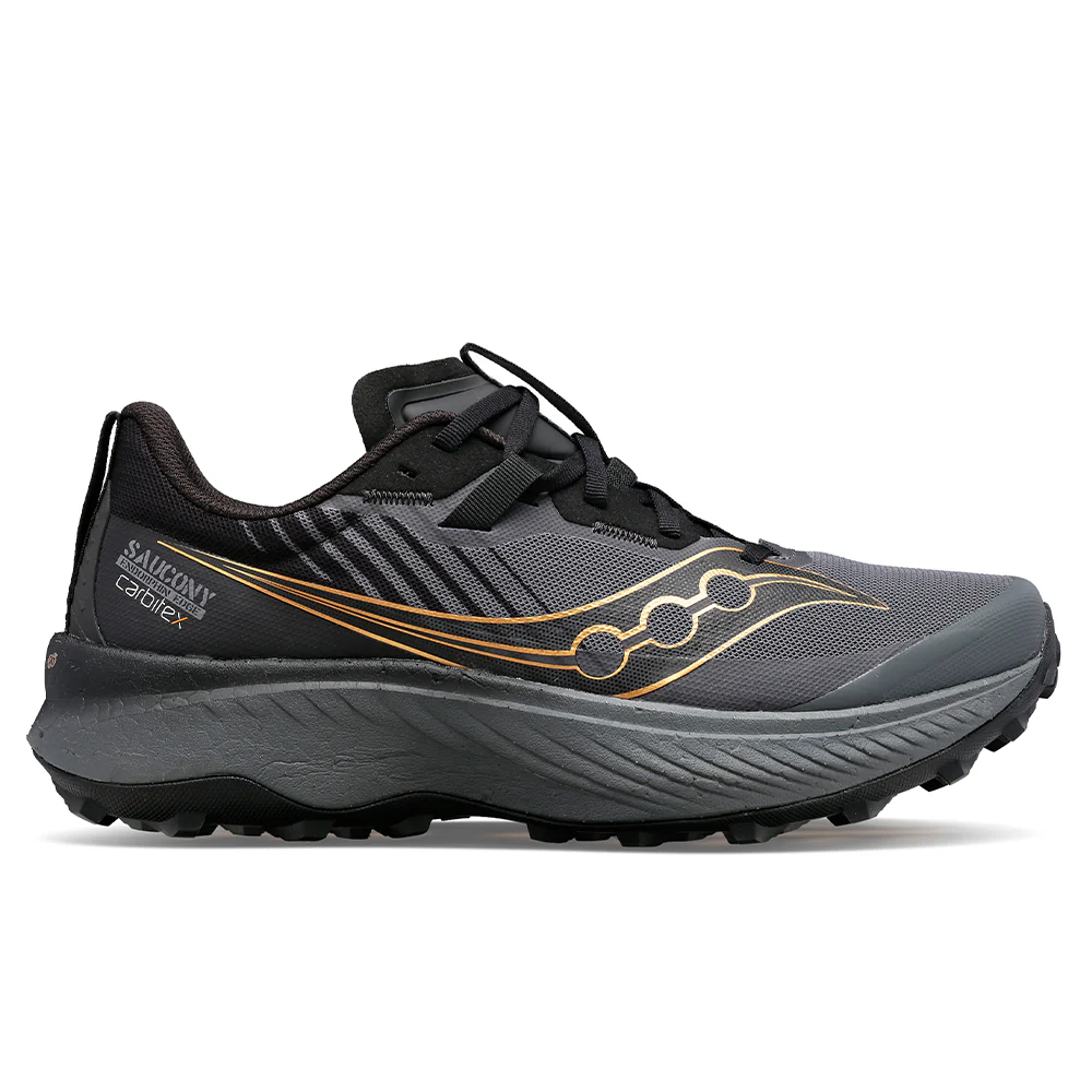 Women's Saucony Endorphin Edge, Black/Goldstk, 6 B Medium