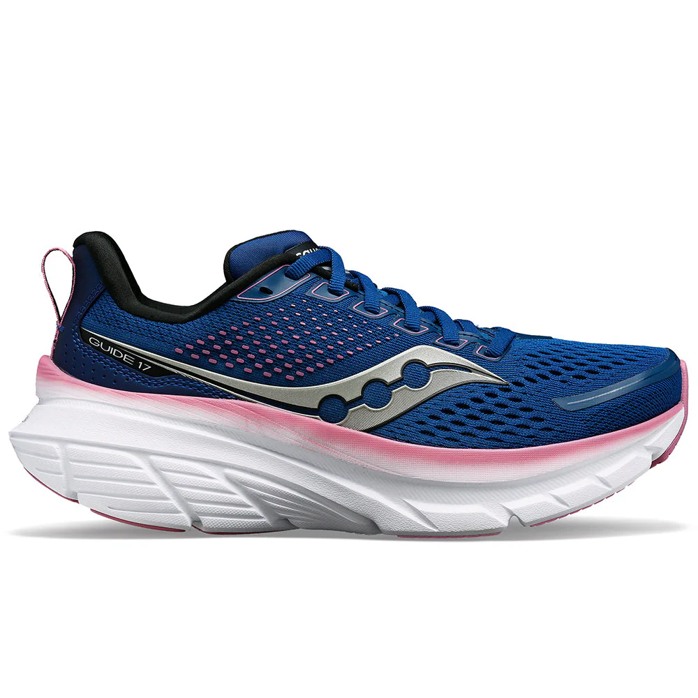 Women's Saucony Guide 17, Navy/Orchid, 11 D Wide