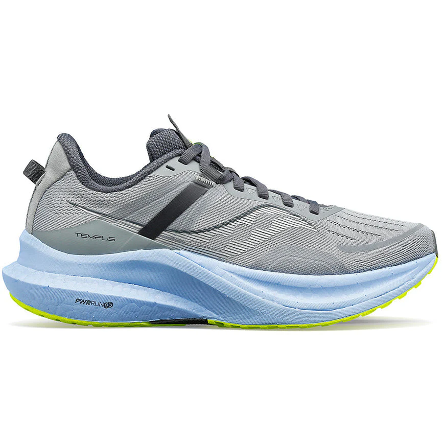 Women's Saucony Tempus, Fossil/Ether, 6 D Wide