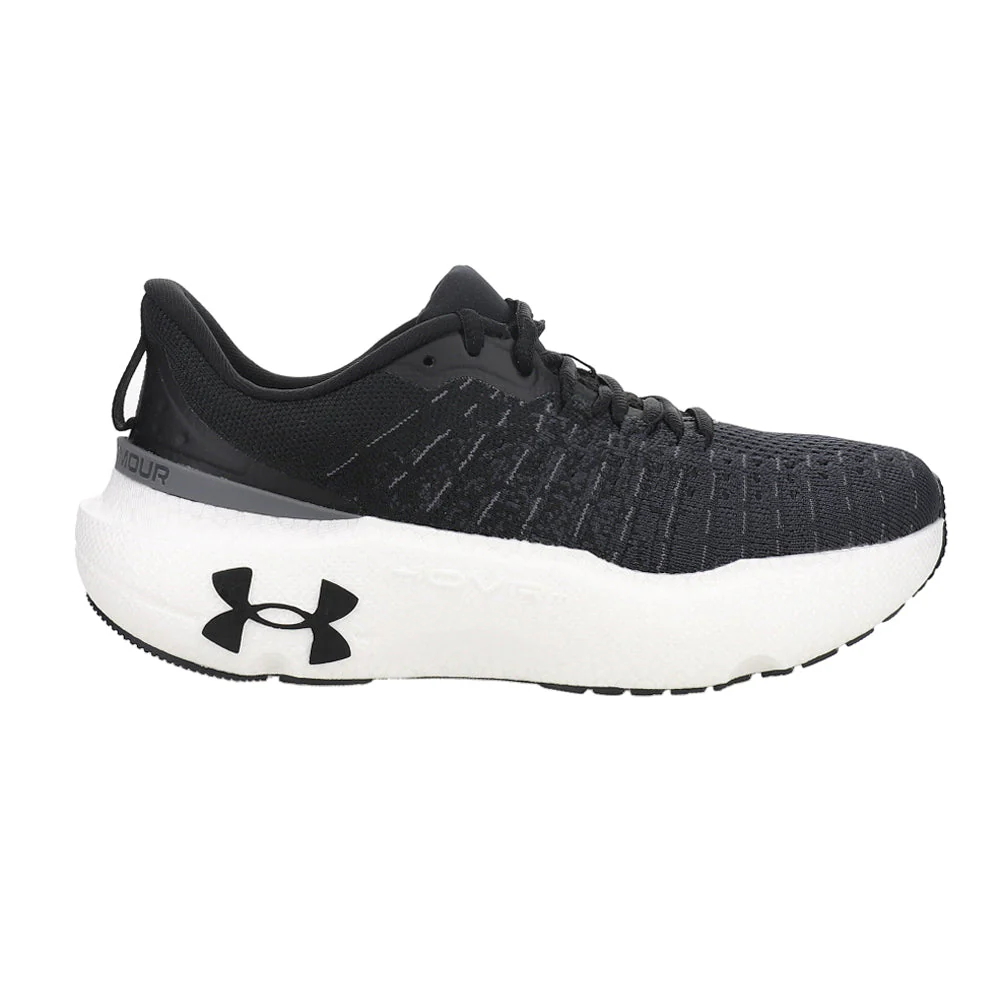 Women's Under Armour Infinite Elite, Black/Grey, 7.5 B Medium